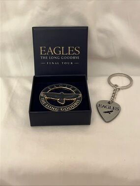 The Eagles The Long Goodbye VIP Collectible Pin & Keychain - Navy/Gold